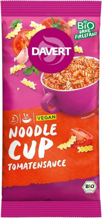 Produktbild Davert Noodle Cup Tomatensauce Bio (67 g)