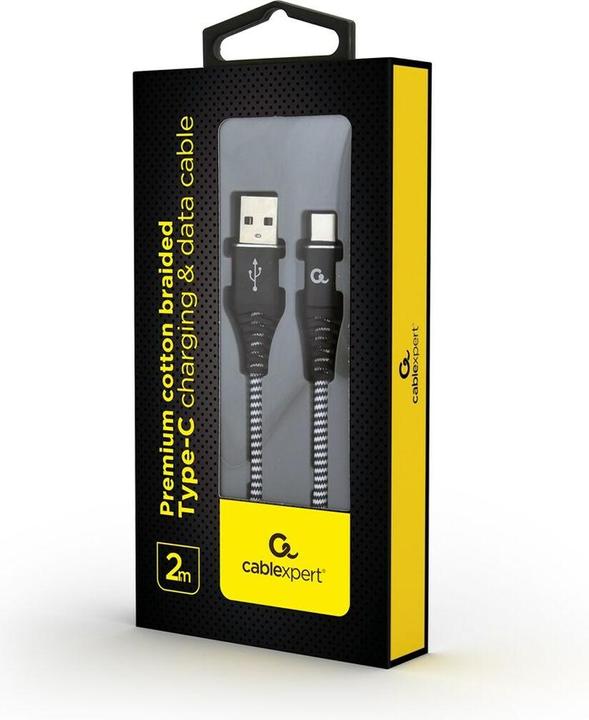 Immagine prodotto Gembird CC-USB2B-AMCM-2M-BW Cavo USB 2.0 USB A USB C Nero (2 m, USB 2.0)
