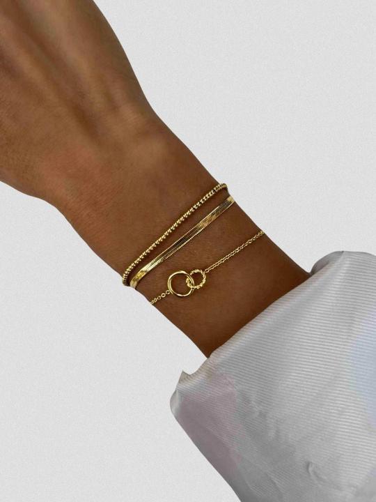 Image du produit Tara Style Everyday Classics Bracelet-jonc - Ensemble de bijoux de bras (waterproof) (100% résistant à l'eau, Acier inoxydable 18k plaqué or)
