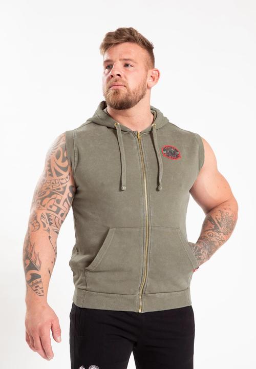 Produktbild Gorilla Wear Silverdale Ärmelloser Kapuzenpullover - Armeegrün (M)