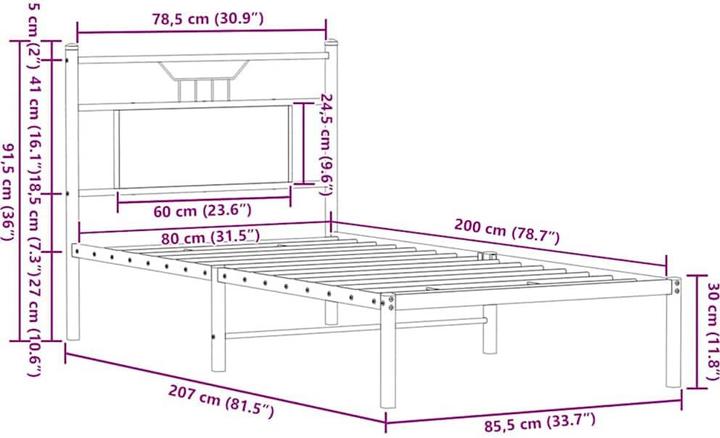 Actual product image VidaXL Polana (80 x 200 cm)