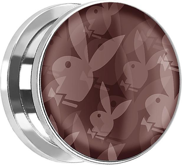 Produktbild Star Piercing Flesh Plug silber Playboy Bunny (ohne Messing, Chirurgenstahl 316L)