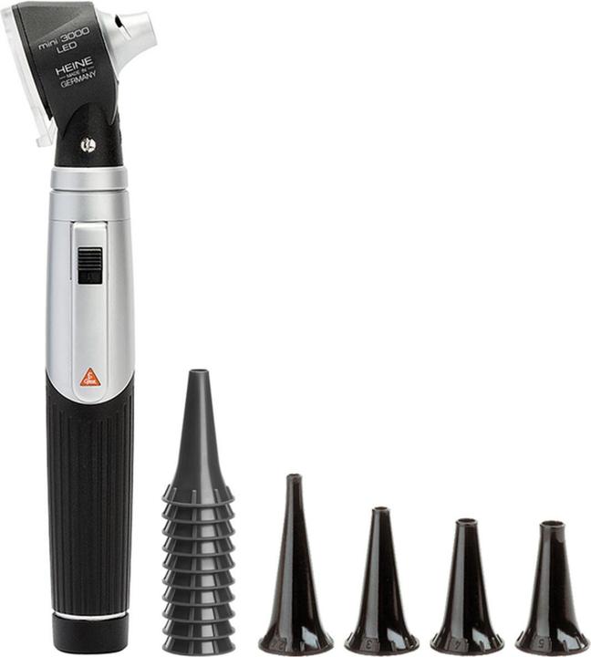 Produktbild Heine mini 3000 LED Otoskop Kit mit Batterie (D-008.70.220) - Schwarz