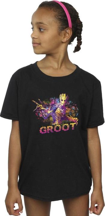 Image du produit - T-shirt GUARDIANS OF THE GALAXY ABSTRACT GROOT - Fille (128)