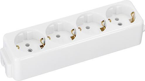 Actual product image Martin-Kaiser 4-way socket outlet, 1-row 535 lime white (1 x)