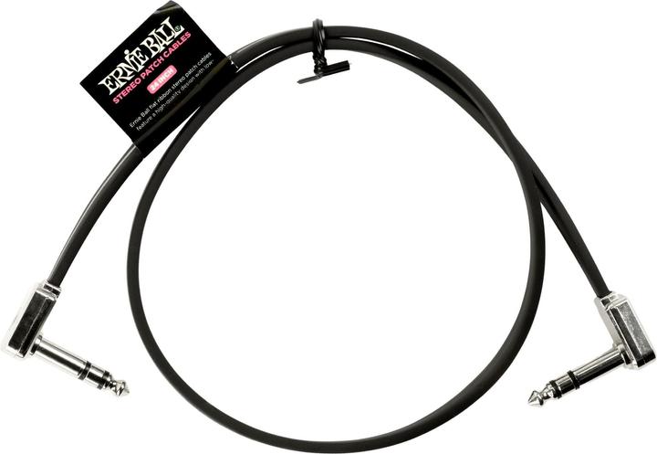 Produktbild Ernie Ball Patch-Kabel 6410 Flat Ribbon – 0.61 m, Schwarz (0.61 m)