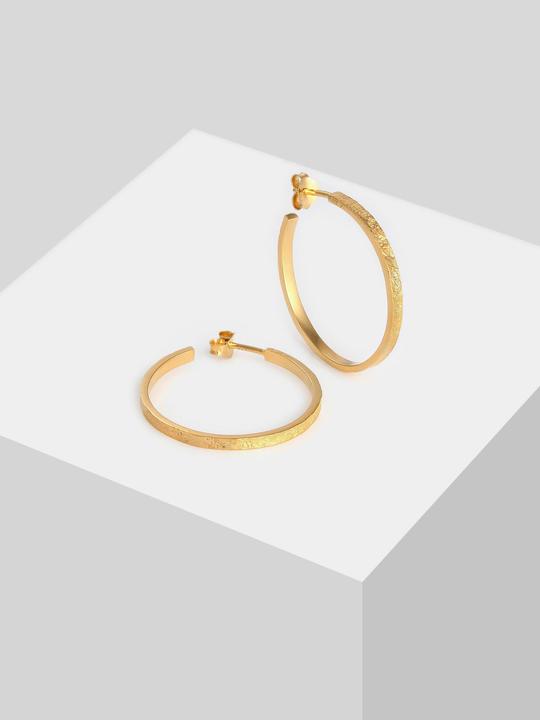 Image du produit Elli Creolen mit Stecker Basic Hammerschlag (Argent Sterling)