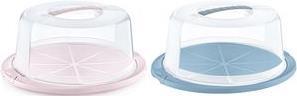 Actual product image keeeper Cake cover "ricardo", round, nordic-pink Cake container, lockable lid, ergonomic design