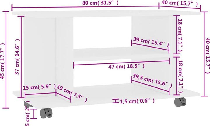 Immagine prodotto VidaXL Kaysen (80 x 40 x 45 cm)