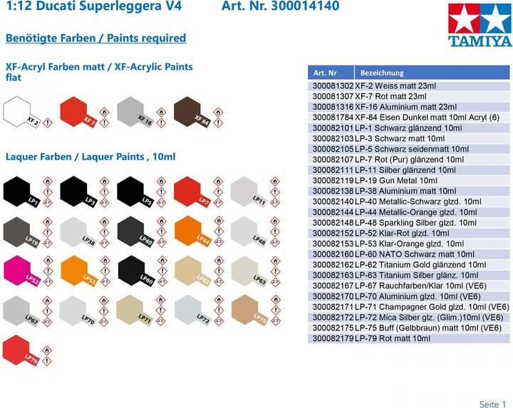 Image du produit Tamiya Ducati Superleggera V4