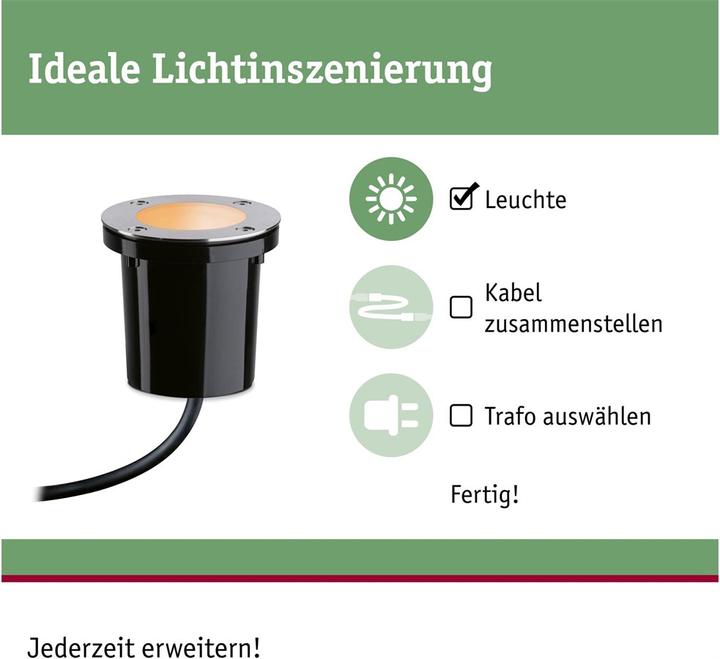 Image du produit Paulmann Outdoor Plug & Shine Bodeneinbauleuchte (250 lm, IP65)