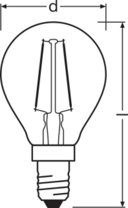 Image du produit Osram Vintage 1906 (E14, 2.50 W, 220 lm, 1 x, F)