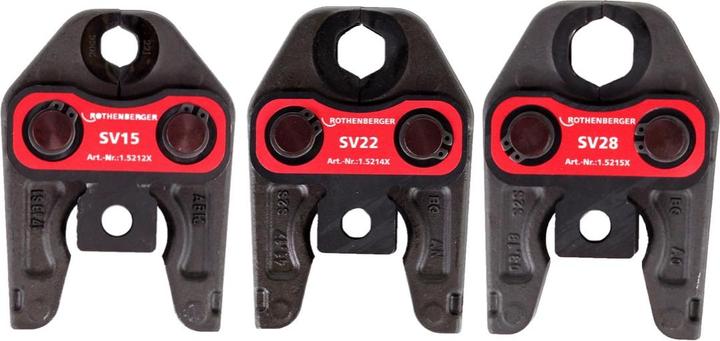 Actual product image Rothenberger ROMAX 4000 Press jaw set SV15-22-28 mm, 1x 4 Ah