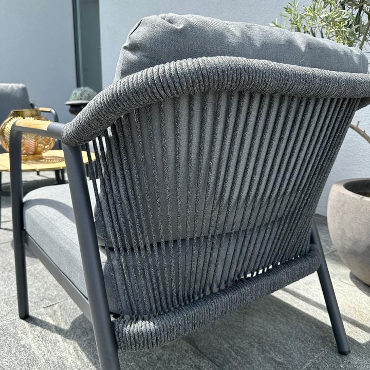 Immagine prodotto Ventaris Set salotto da giardino Verona in alluminio 5 pezzi incl. tavolini antracite