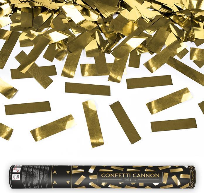Actual product image Partydeco Confetti Cannon - Metallic Gold 40cm