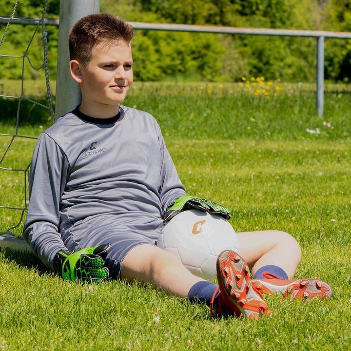 Produktbild Catch & Keep Fussballhandschuhe Kralle Junior Pro 3.0 Gr. 4 Grün Torwart Keeper Goalie Handschuhe (4)