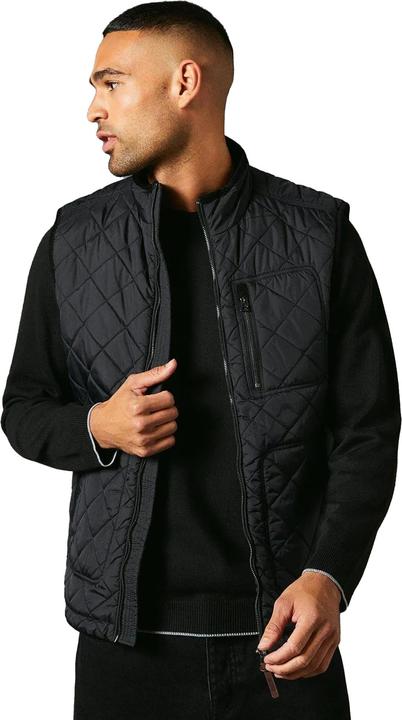 Actual product image Universal Textiles Mens Diamond Quilt Gilet (S)