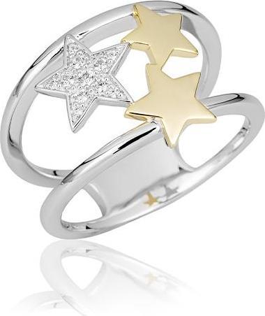 Actual product image Breuning RING - BRILL. 0.078 Ct. H/si (55, 585/14 K Gold)