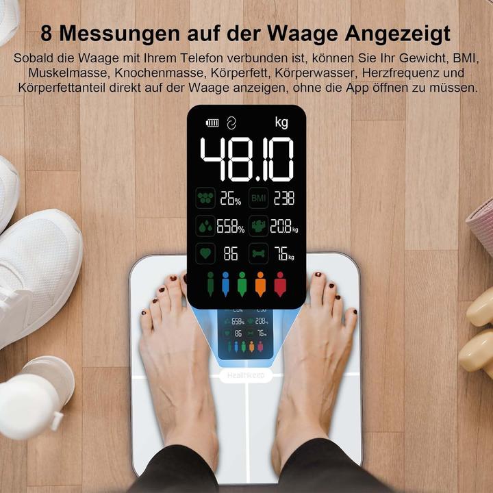 Image du produit Healthkeep Balance numérique de graisse corporelle (180 kg)