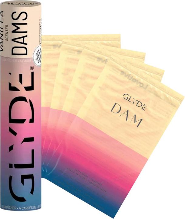 Actual product image Glyde - Dams Laminas Latex Oral Sex Vanilla (4 pcs.)
