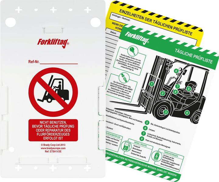 Immagine prodotto Brady FLT-GE-DCB, libretto Forkliftag, libretto per i registri giornalieri - tedesco