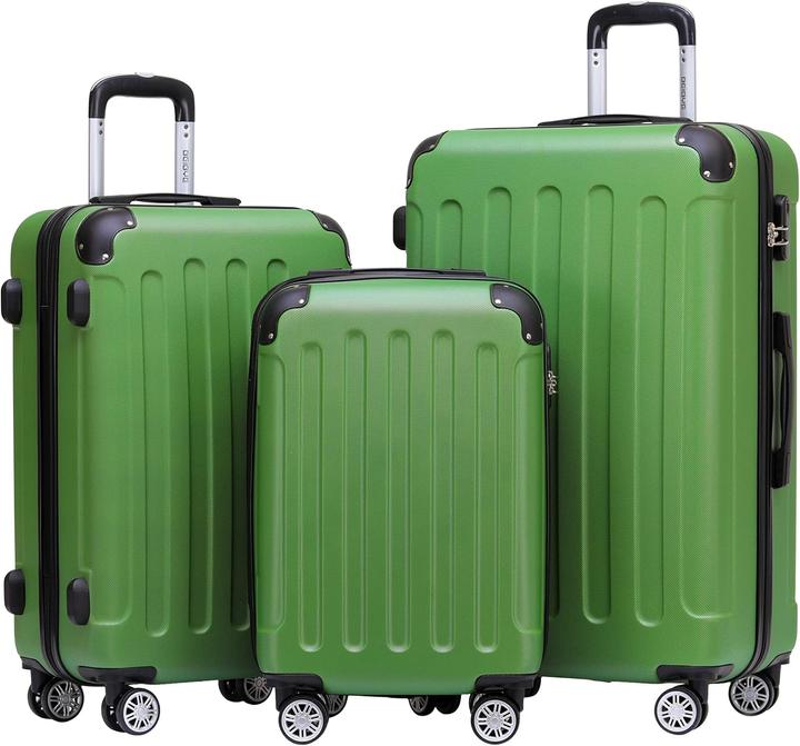 Immagine prodotto Beibye 3-teiliges Hartschalenkoffer-Set (110 l, Bagaglio a mano (fino a 50 litri), M (50 - 90l), L (90 - 115l))