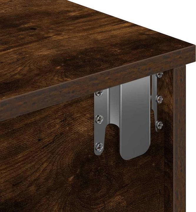 Actual product image VidaXL Wall shelf with drawers smoked oak 80x31x17 cm wood-based material