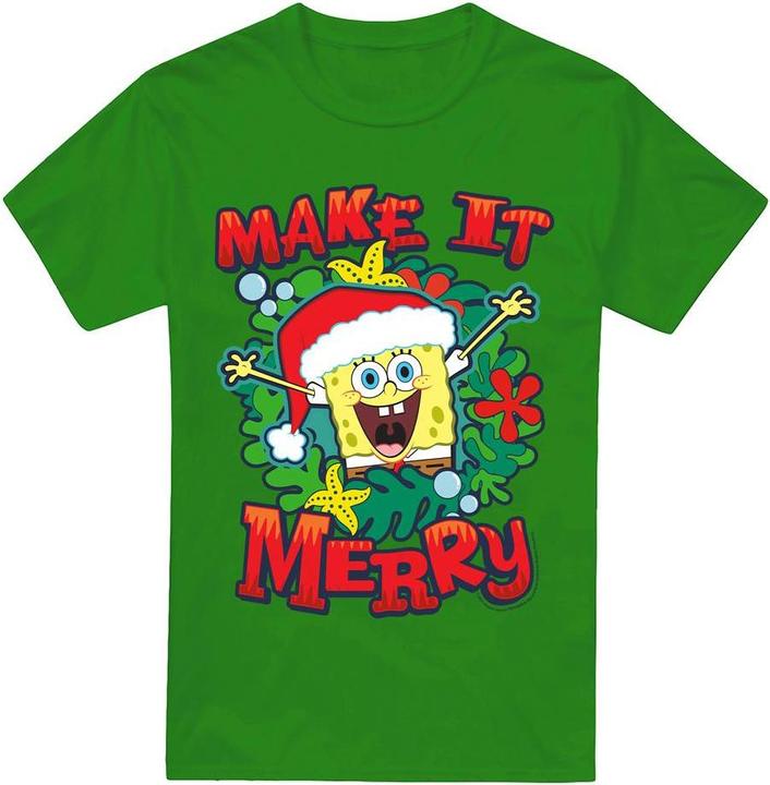 Image du produit Spongebob Squarepants - T-shirt MAKE IT MERRY - Homme (XL)