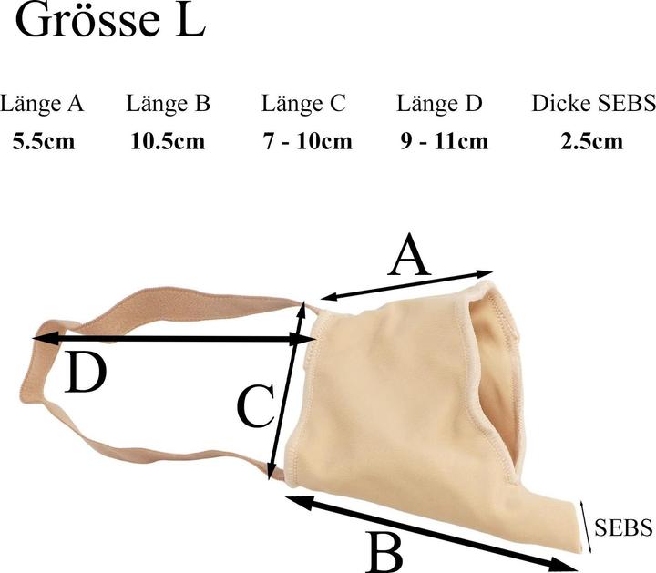 Immagine prodotto Cbx Benda per la correzione dell'alluce valgo con cuscinetto in silicone integrato 2 pezzi - taglia L (Crema piedi e gel piedi)