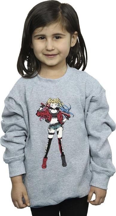 Actual product image Girls Harley Quinn Standing Pose Sweatshirt (128)