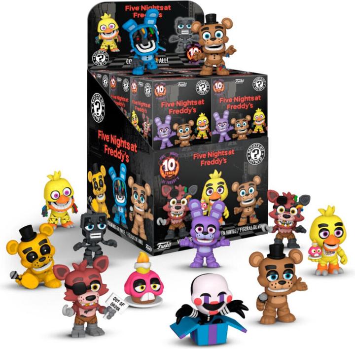 Funko Five Night's at Freddy Mystery Minis Minifiguren FNAF (10y Anniversary) 5 cm Display (12)