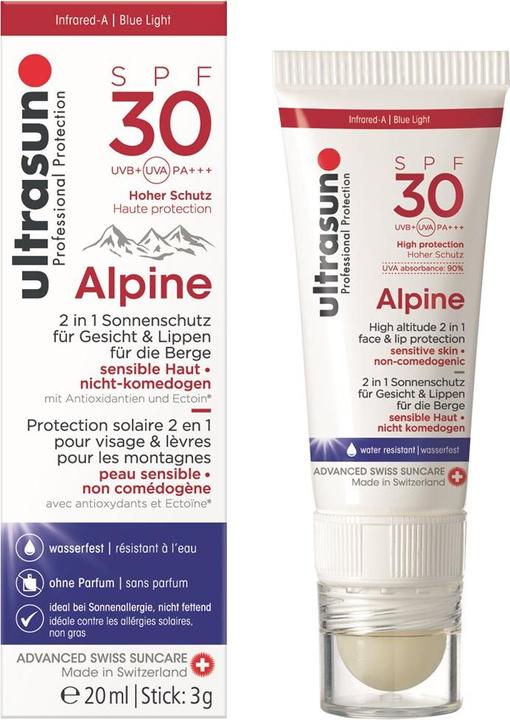 Produktbild Ultrasun Alpine SPF 30 (Sonnenstick, Sonnencreme Gesicht, SPF 30, 20 ml, 40 g)