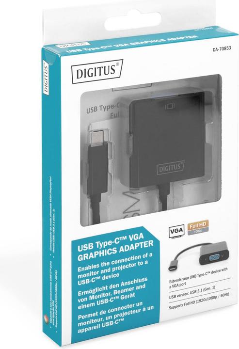 Produktbild Digitus USB zu VGA (USB Typ-C, 4.50 cm)