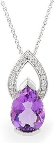 Produktbild Breuning ANHÄNGER - E.AMETHYST/Brill. 0,128 Ct. H/si (750/18 K Gold)