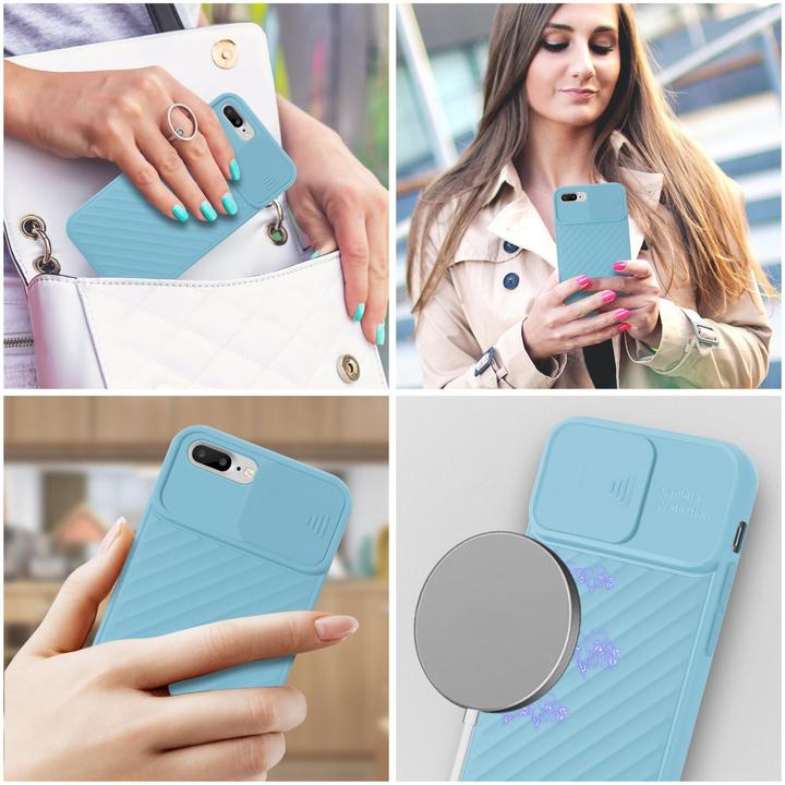 Immagine prodotto Cadorabo Cover in TPU con protezione della fotocamera (Apple iPhone 7 Plus, Apple iPhone 7s Plus)