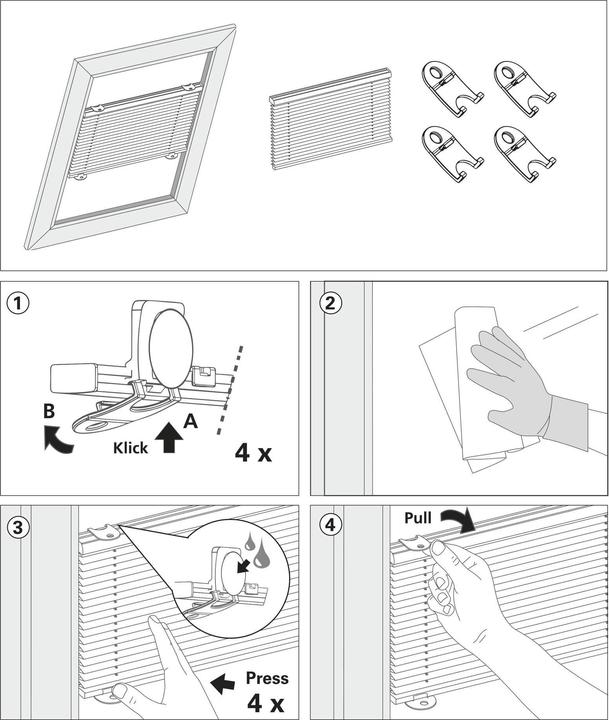 Image du produit Gardinia Plissé pour fenêtre de toit (59.5 x 100 cm)