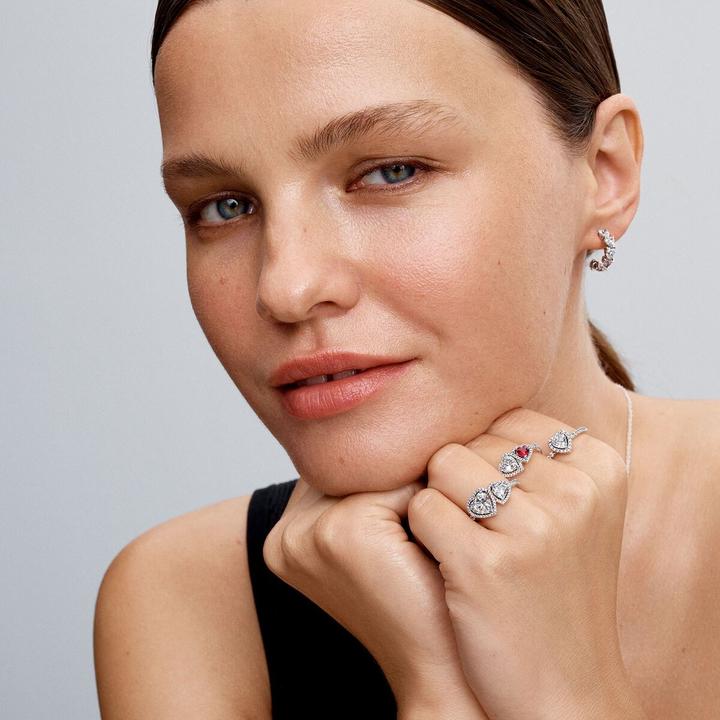 Produktbild Pandora Funkelnder Strahlenkranz Herz Ring (58, 925 Silber)