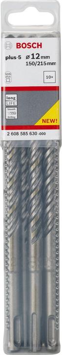 Actual product image Bosch Professional Zubehör Hammer drill SDS plus-5, 12 x 150 x 215 mm, pack of 10 (12 mm)