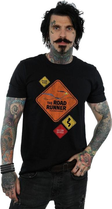 Immagine prodotto Looney Tunes Road Runner Road Sign Maglietta Uomo (L)