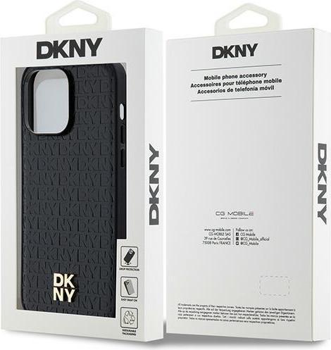 Produktbild DKNY DKHMP13XPSHRPSK iPhone 13 Pro Max 6.7" czarny/black hardcase Leather Pattern Metal Logo MagSafe (Apple iPhone 13 Pro Max)