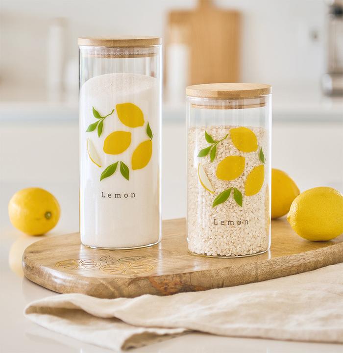 Immagine prodotto Zeller Present Vorratsglas Lemon mit Bambusdeckel 850 ml ø 9x17 cm (0.85 l)