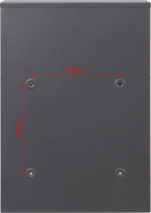 Actual product image Wiltec 2x3 Wall Mounted Letter Box V53 Anthracite Lockable Post Box Mailbox with Viewing Slot