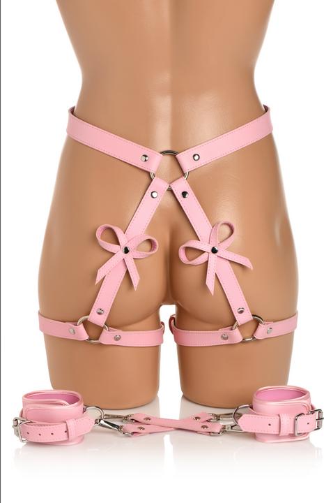 Image du produit XR Brands Harnais de bondage avec noeuds XL/2XL - Rose