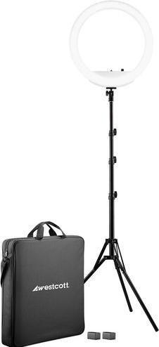 Image du produit Westcott 18” Bi-Color LED Ring Light Kit with Batteries and Stand (éclairage annulaire)