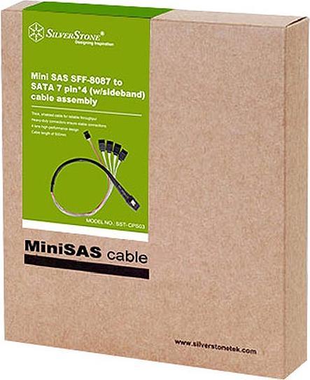 Produktbild Silverstone SST-CPS03 Mini-SAS zu SATA Kabel