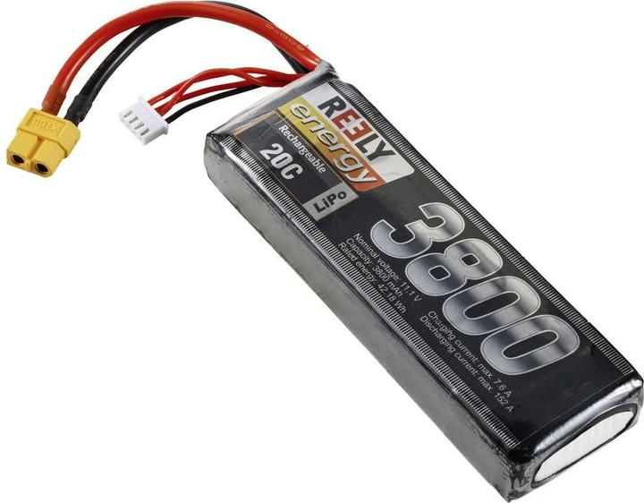 Reely Modellbau-Akkupack (LiPo) 11.1V 3800 mAh Zellen-Zahl: 3 20 C Softcase XT60 (11.10 V, 3800 mAh)