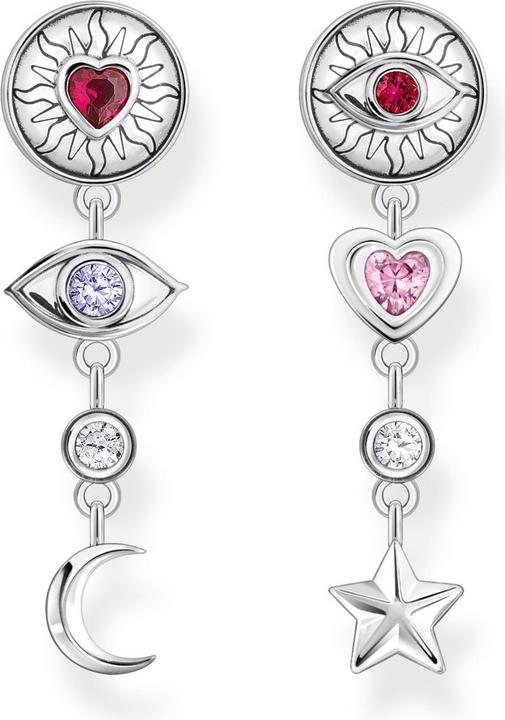 Image du produit Thomas Sabo Boucle d'oreille talisman cosmique avec pierres multicolores argent noirci (Argent)