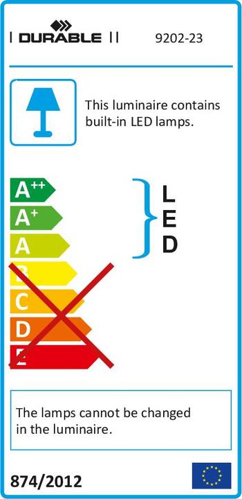 Energie-Label Luctra Tischhalterung (680 lm)