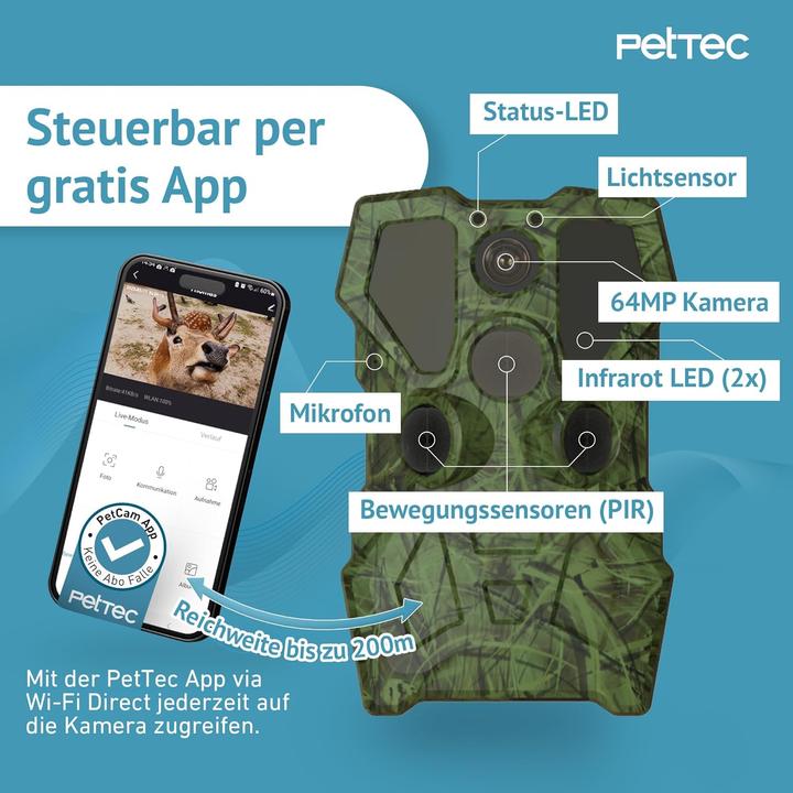 Produktbild PetTec Wildtierkamera mit Nachtsicht & Bewegungsmelder