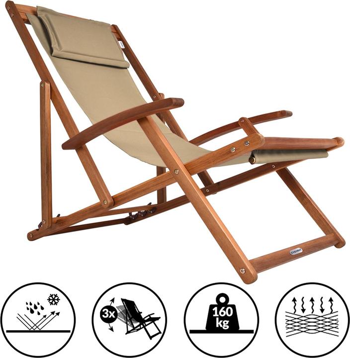 Image du produit Casaria Chaise longue pliante (94 cm)